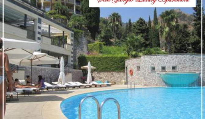 San Giorgio Luxury Apartment Taormina-Panoramic Pool & Parking Space